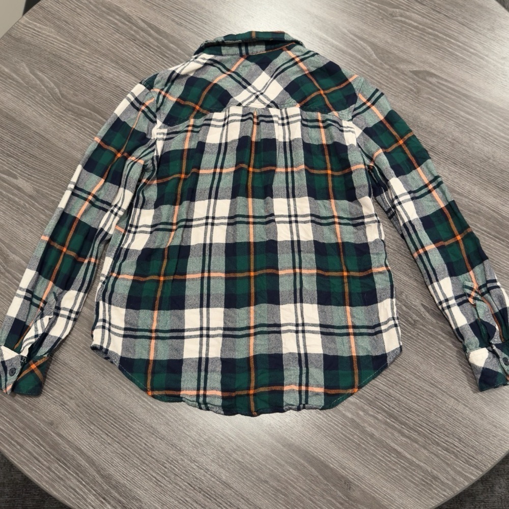 Rails Green And White Plaid Button Down Shirt - image 6